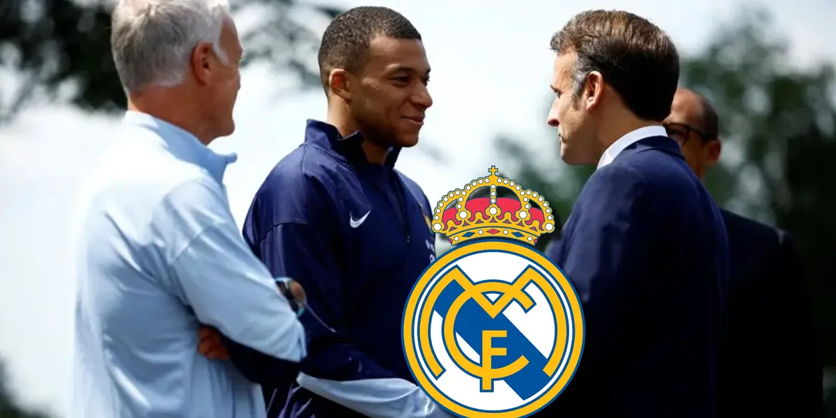 Emmanuel Macron y Kylian Mbappé