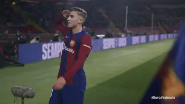 Fermín López, celebrando un gol en el FC Barcelona