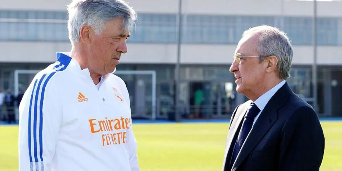  Florentino Pérez y Carlo Ancelotti. (Foto: EFE)