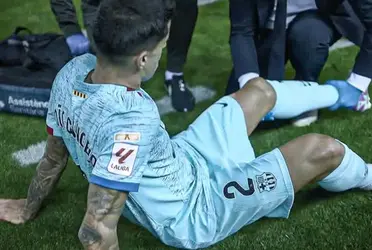 Joao Cancelo se lesionó en el cotejo entre FC Barcelona ante Las Palmas y metió preocupación en Xavi