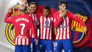 Jugadores de Atlético de Madrid celebrando un gol