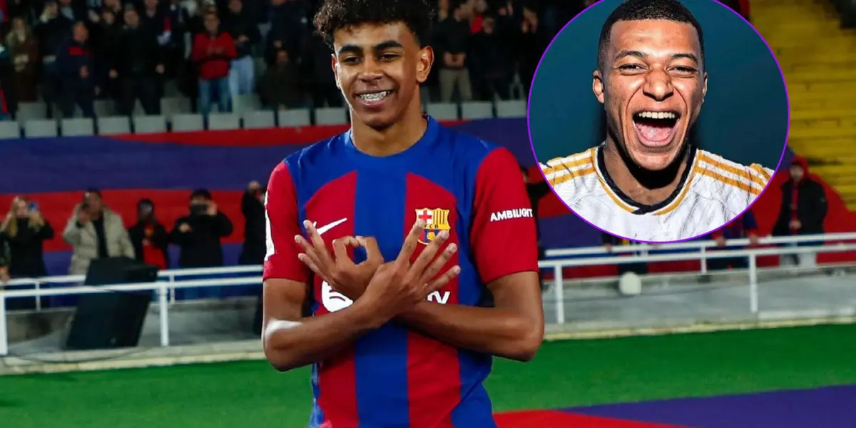 Lamine Yamal del FC Barcelona y Kylian Mbappé