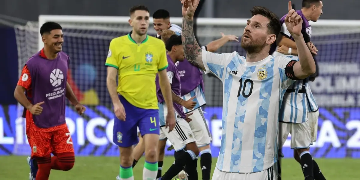 Mira cómo celebró Messi que Argentina eliminó a Brasil e irá a los JJOO en París