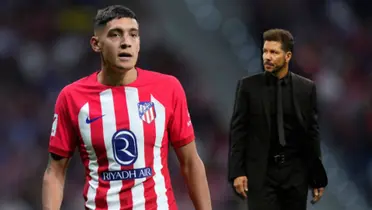 Nahuel Molina y Diego Simeone.