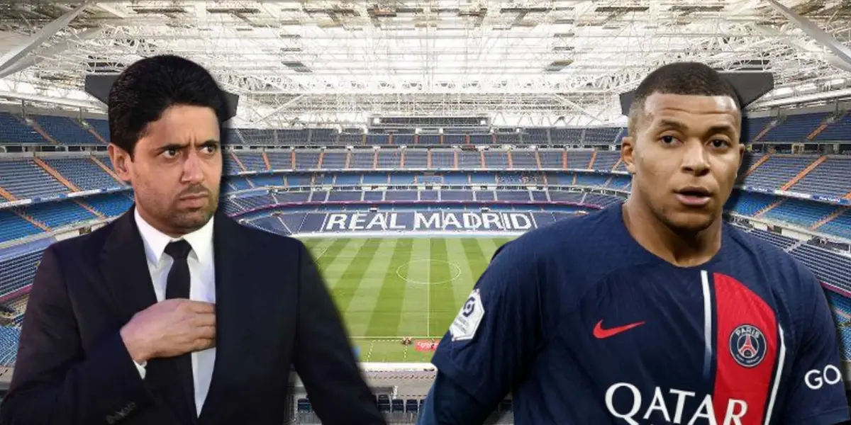 Nasser Al-Khelaifi y Kylian Mbappé