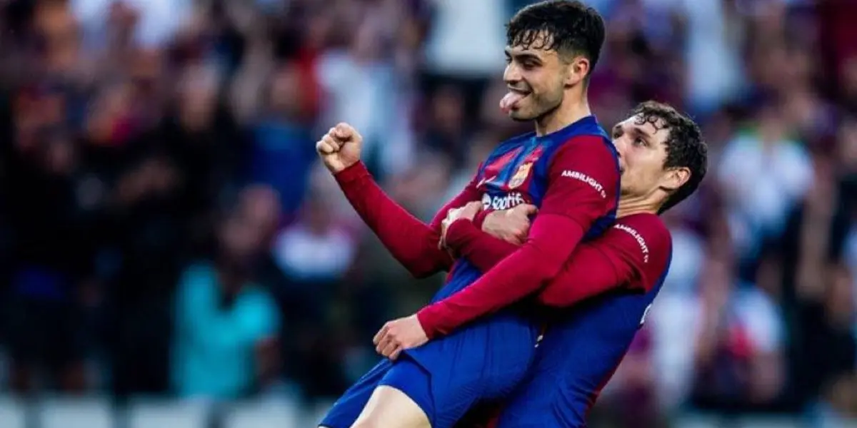 Pedri celebrando un gol en el FC Barcelona