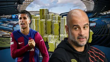 Pep Guardiola y Joao Cancelo