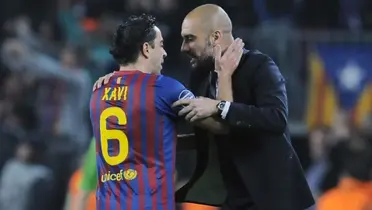 Pep Guardiola y Xavi Hernández en el FC Barcelona