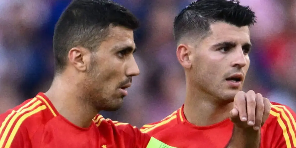 Rodri y Morata en la Eurocopa con España.