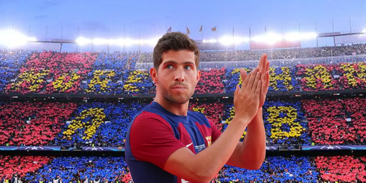 Sergi Roberto aplaudiendo