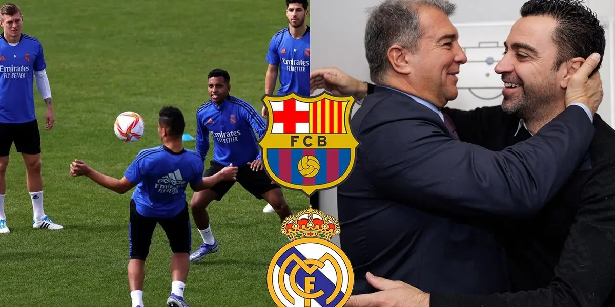 Un futbolista del conjunto merengue está en su último año de contrato con el Real Madrid, no hay avances en la renovación y no es tajante cuando le preguntan si descarta fichar por el Barcelona.