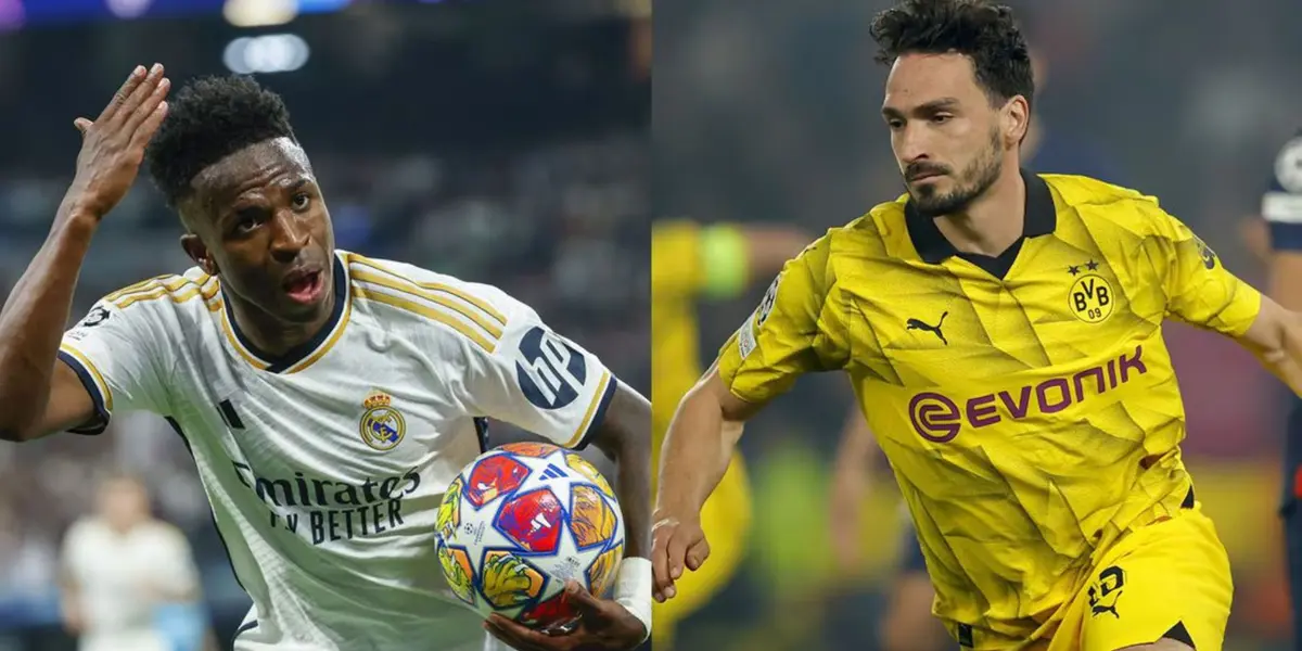 Vinicius con el Real Madrid y Hummels con el Borussia Dortmund.