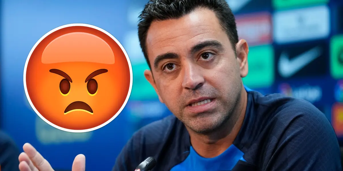 Xavi en rueda de prensa