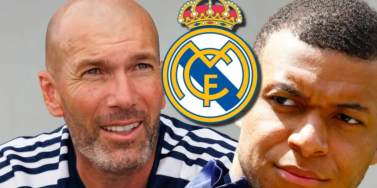 Zinedine Zidane y Kylian Mbappé